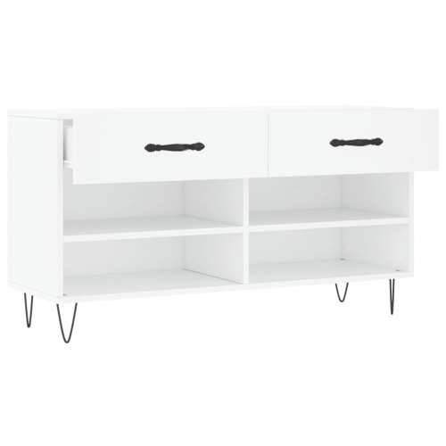 Klupa za cipele bijela 102 x 35 x 55 cm od konstruiranog drva - Bijela 1 Cijena