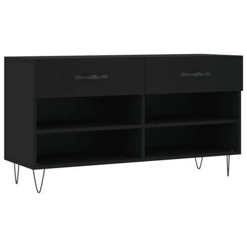 Klupa za cipele crna 102 x 35 x 55 cm od konstruiranog drva - Crna 1 Cijena
