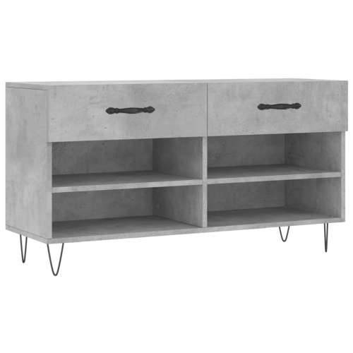 Klupa za cipele siva boja betona 102x35x55 cm konstruirano drvo - Beton siva 1 Cijena