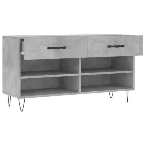 Klupa za cipele siva boja betona 102x35x55 cm konstruirano drvo - Beton siva 1 Cijena