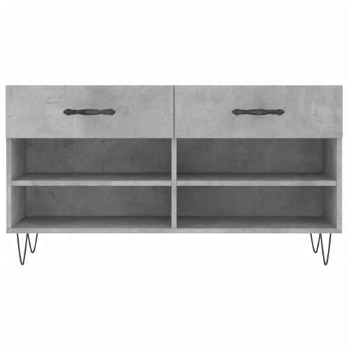 Klupa za cipele siva boja betona 102x35x55 cm konstruirano drvo - Beton siva 1 Cijena