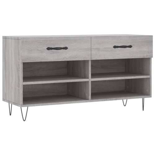 Klupa za cipele siva boja hrasta 102x35x55 cm konstruirano drvo - Sivi hrast sonoma 1 Cijena