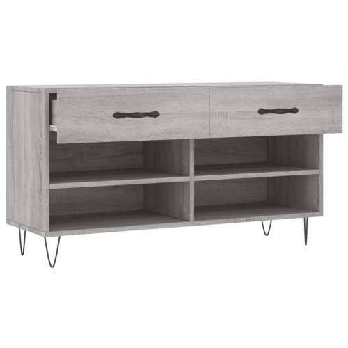 Klupa za cipele siva boja hrasta 102x35x55 cm konstruirano drvo - Sivi hrast sonoma 1 Cijena