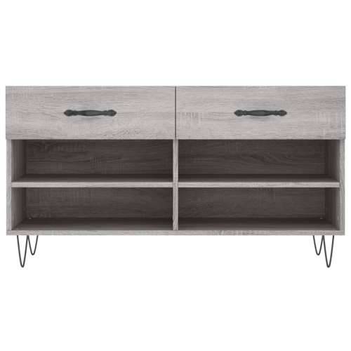 Klupa za cipele siva boja hrasta 102x35x55 cm konstruirano drvo - Sivi hrast sonoma 1 Cijena