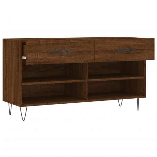 Klupa za cipele smeđa boja hrasta 102x35x55cm konstruirano drvo Smeđi hrast 1 Cijena