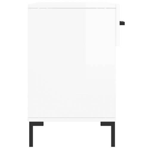 Klupa za cipele sjajna bijela 102x35x55 cm konstruirano drvo - Visoko sjajno bijela 1 Cijena
