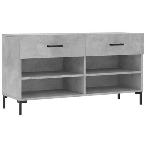 Klupa za cipele siva boja betona 102x35x55 cm konstruirano drvo - Beton siva 1 Cijena