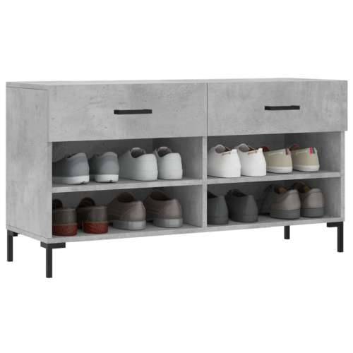 Klupa za cipele siva boja betona 102x35x55 cm konstruirano drvo - Beton siva 1 Cijena