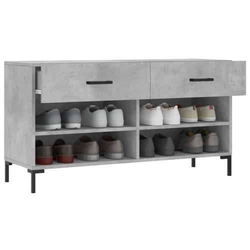 Klupa za cipele siva boja betona 102x35x55 cm konstruirano drvo - Beton siva 1 Cijena
