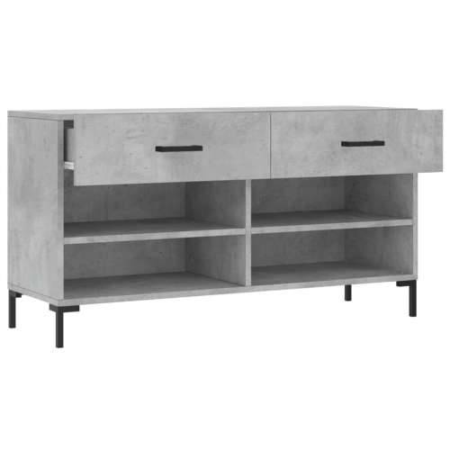 Klupa za cipele siva boja betona 102x35x55 cm konstruirano drvo - Beton siva 1 Cijena