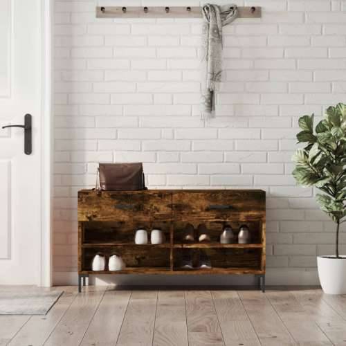 Klupa za cipele boja hrasta 102 x 35 x 55 cm konstruirano drvo - Dimljeni hrast 1 Cijena
