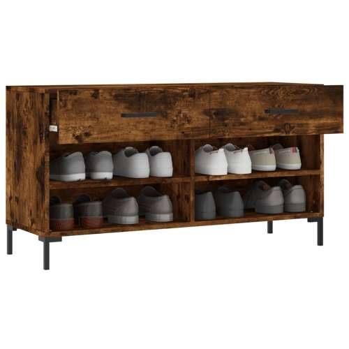 Klupa za cipele boja hrasta 102 x 35 x 55 cm konstruirano drvo - Dimljeni hrast 1 Cijena