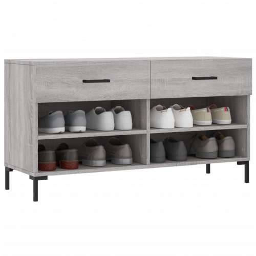 Klupa za cipele siva boja hrasta 102x35x55 cm konstruirano drvo - Sivi hrast sonoma 1 Cijena
