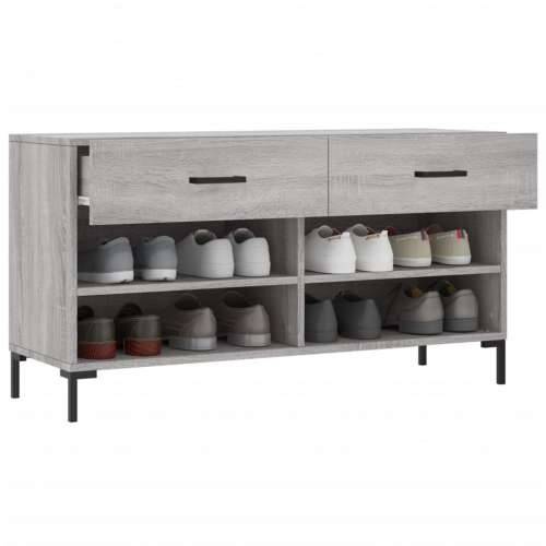 Klupa za cipele siva boja hrasta 102x35x55 cm konstruirano drvo - Sivi hrast sonoma 1 Cijena