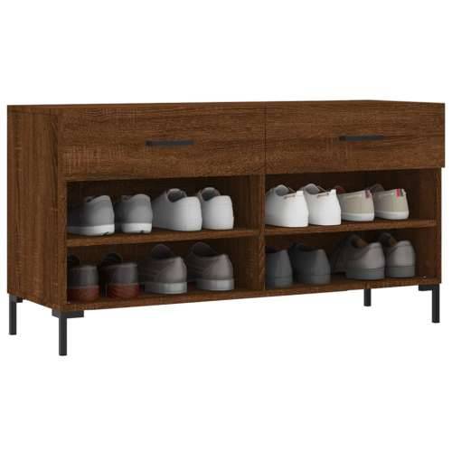 Klupa za cipele smeđa boja hrasta 102x35x55cm konstruirano drvo - Smeđi hrast 1 Cijena