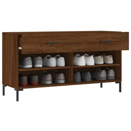 Klupa za cipele smeđa boja hrasta 102x35x55cm konstruirano drvo - Smeđi hrast 1 Cijena