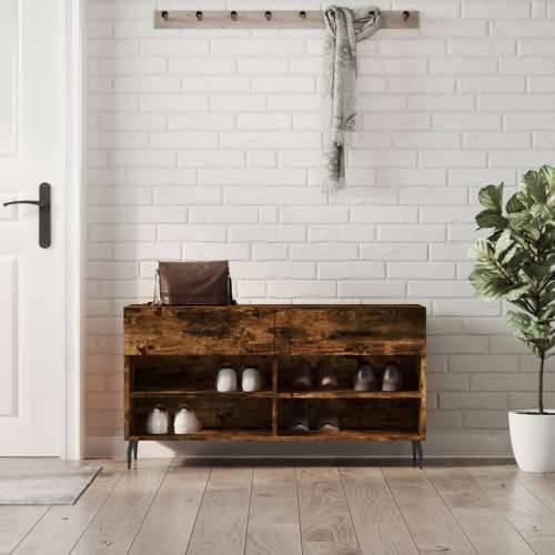 Klupa za cipele boja hrasta 102 x 35 x 55 cm konstruirano drvo - Dimljeni hrast 1 Cijena