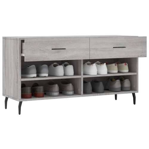 Klupa za cipele siva boja hrasta 102x35x55 cm konstruirano drvo - Sivi hrast sonoma 1 Cijena