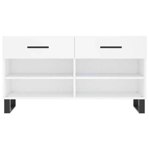 Klupa za cipele bijela 102 x 35 x 55 cm od konstruiranog drva Bijela 1 Cijena
