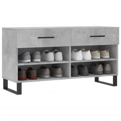 Klupa za cipele siva boja betona 102x35x55 cm konstruirano drvo - Beton siva 1 Cijena