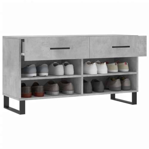 Klupa za cipele siva boja betona 102x35x55 cm konstruirano drvo - Beton siva 1 Cijena
