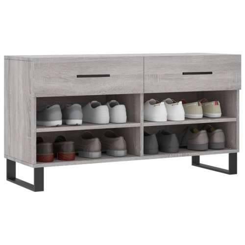 Klupa za cipele siva boja hrasta 102x35x55 cm konstruirano drvo - Sivi hrast sonoma 1 Cijena