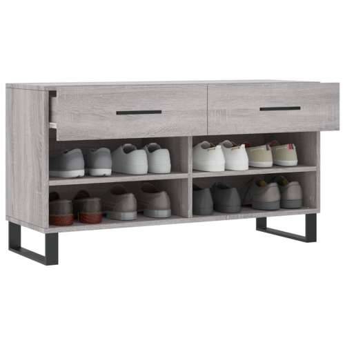 Klupa za cipele siva boja hrasta 102x35x55 cm konstruirano drvo - Sivi hrast sonoma 1 Cijena