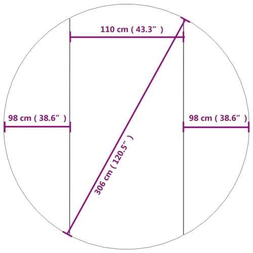 Platno za tlo ispod bazena svjetlosivo Ø 306 cm poliesterska - Ø 306 cm (1 mm) 1 Cijena