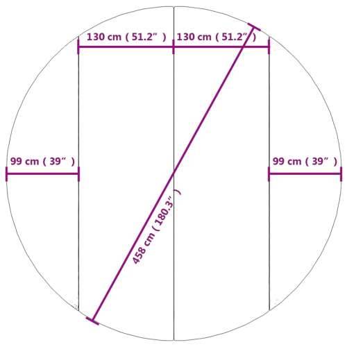 Platno za tlo ispod bazena svjetlosivo Ø458 cm poliesterska - Ø 458 cm (1 mm) 1 Cijena