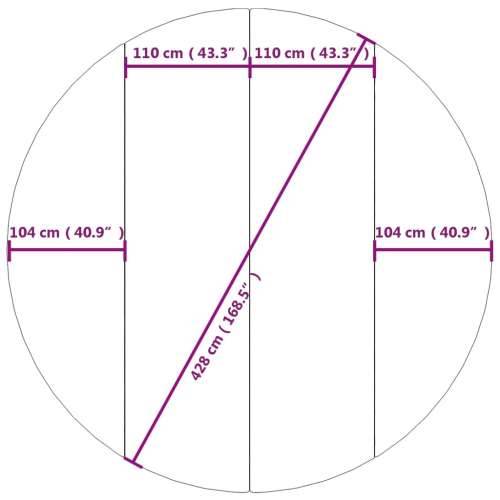 Platno za tlo ispod bazena svjetlosivo Ø428 cm poliesterska - Ø 428 cm (2 mm) 1 Cijena