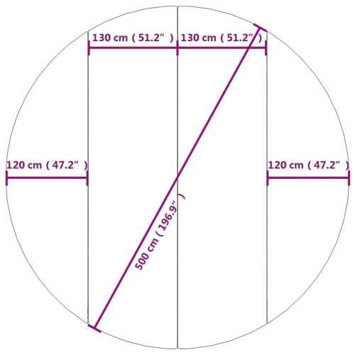 Platno za tlo ispod bazena svjetlosivo Ø500 cm poliesterska - Ø 500 cm (2 mm) 1 Cijena