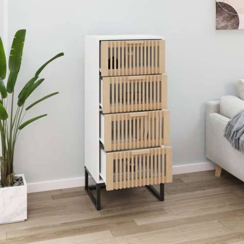 Visoka komoda bijela 40 x 30 x 95 cm od konstruiranog drva - Bijela 1 Cijena