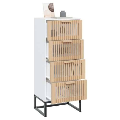Visoka komoda bijela 40 x 30 x 95 cm od konstruiranog drva - Bijela 1 Cijena