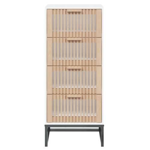 Visoka komoda bijela 40 x 30 x 95 cm od konstruiranog drva - Bijela 1 Cijena