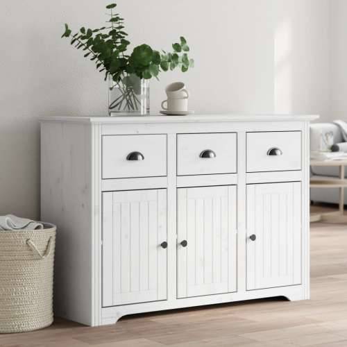 Komoda BODO bijela 115,5 x 44 x 80 cm od masivne borovine - Bijela 1 Cijena