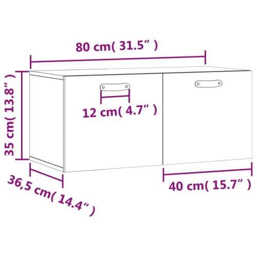 Zidni ormarić bijeli 80 x 36,5 x 35 cm konstruirano drvo - Bijela 80 x 36.5 x 35 cm 1 Cijena