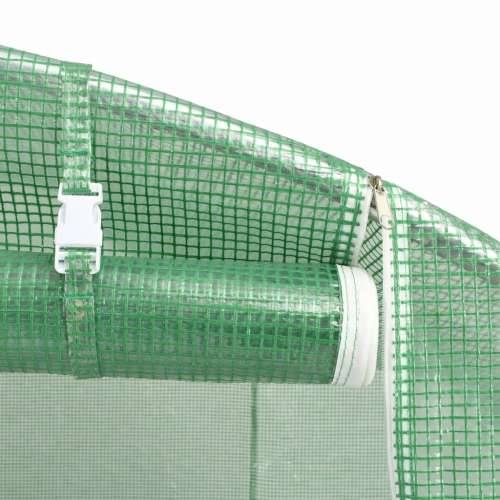 Staklenik s čeličnim okvirom zeleni 20 m² 10 x 2 x 2 m Cijena
