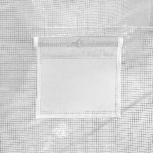 Staklenik s čeličnim okvirom bijeli 32 m² 16 x 2 x 2 m Cijena