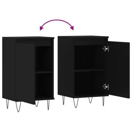 Komode 2 kom crne 40 x 35 x 70 cm od konstruiranog drva - Crna 2 Cijena
