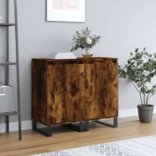 Komode 2 kom dimljena boja hrasta 40x35x70 cm konstruirano drvo - Dimljeni hrast 2 Cijena