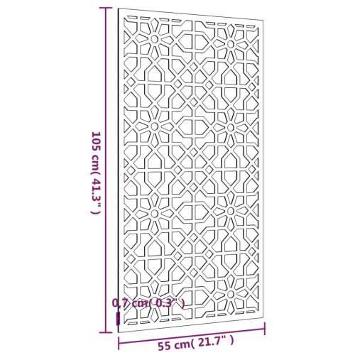 Vrtni zidni ukras 105 x 55 cm čelik COR-TEN s maurskim uzorkom Cijena