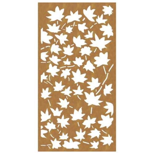 Vrtni zidni ukras 105x55 cm čelik CORTEN uzorak javorovog lišća Cijena