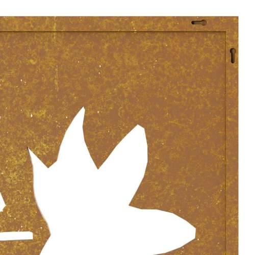 Vrtni zidni ukras 55x55 cm čelik CORTEN uzorak javorovog lišća Cijena