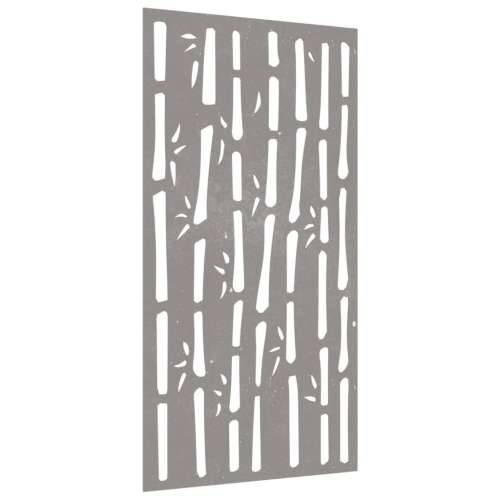 Vrtni zidni ukras 105 x 55 cm čelik COR-TEN s uzorkom bambusa Cijena