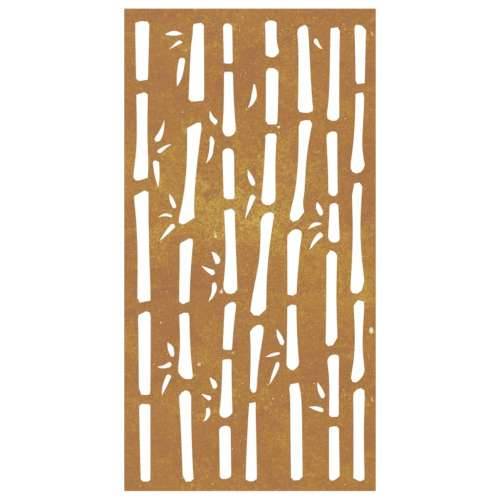 Vrtni zidni ukras 105 x 55 cm čelik COR-TEN s uzorkom bambusa Cijena