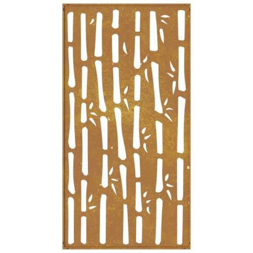 Vrtni zidni ukras 105 x 55 cm čelik COR-TEN s uzorkom bambusa Cijena