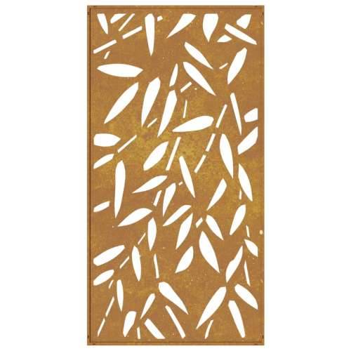 Vrtni zidni ukras 105x55 cm čelik COR-TEN uzorak lišća bambusa Cijena