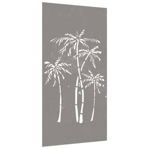 Vrtni zidni ukras 105 x 55 cm čelik COR-TEN s uzorkom palme Cijena