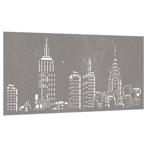 Vrtni zidni ukras 105 x 55 cm čelik COR-TEN s uzorkom horizonta Cijena