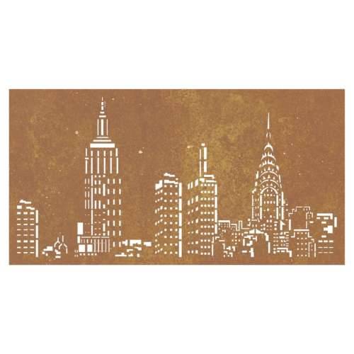 Vrtni zidni ukras 105 x 55 cm čelik COR-TEN s uzorkom horizonta Cijena
